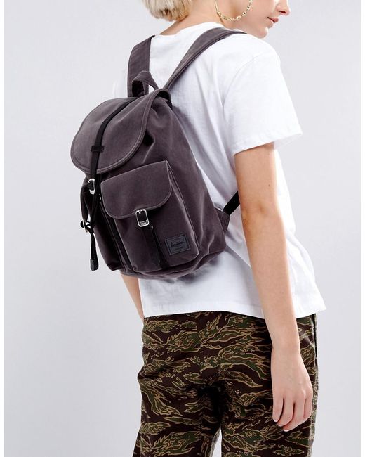 Herschel Supply Co. Velvet Mini Dawson Backpack in Gray | Lyst
