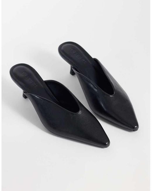 SEQWL Black Maybach High Vamp Mules