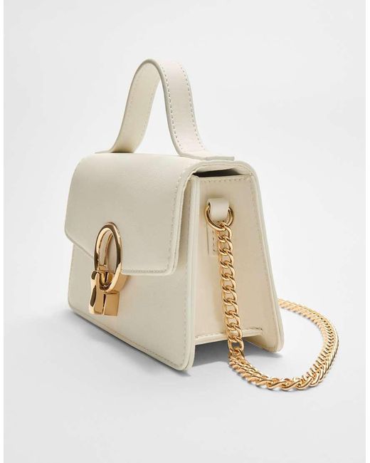 Stradivarius Blue Crossbody Bag With Round Clasp