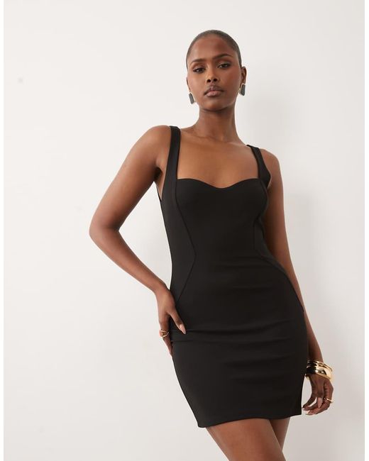 ASOS Natural Sweetheart Crepe Mini Dress