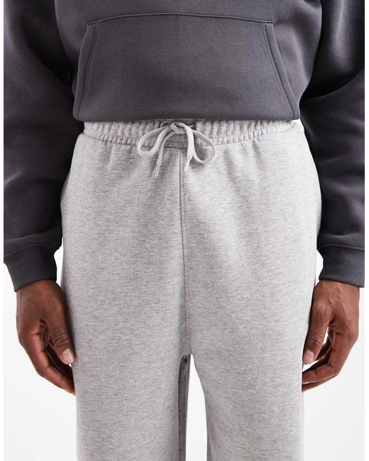 Joggers Gris Jaspeado Básicos De Pernera Ancha De ASOS de hombre de color Blue
