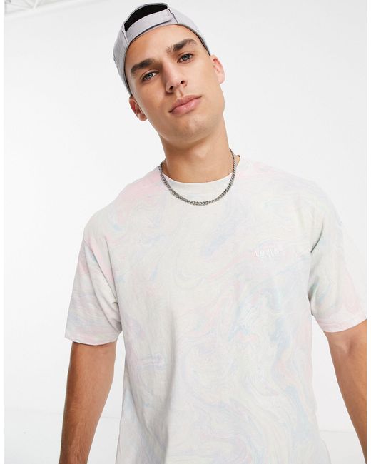 Red Tab Vintage Fit Marble Dye Print 