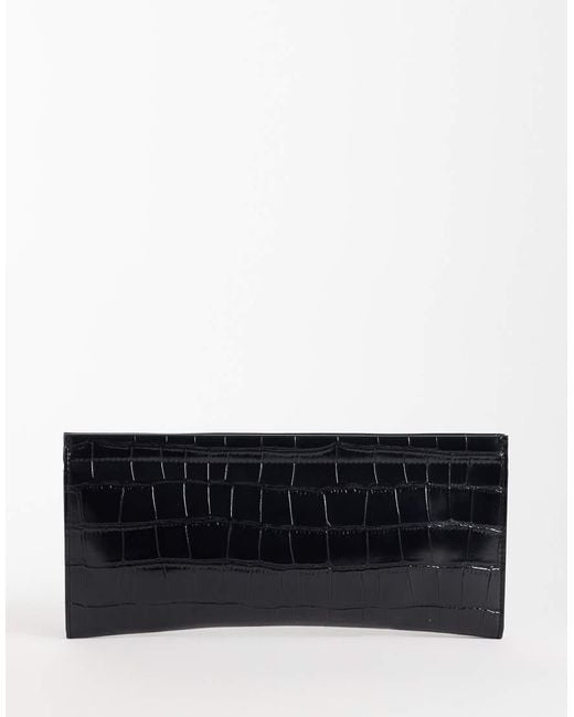 ASOS Black Pancake Clutch Bag