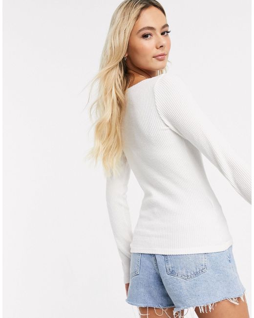 Hollister Synthetic Cosy Ribbed Henley 