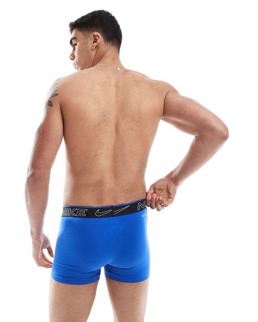 Nike Blue Elite Cotton Stretch 2 Pack Trunk for men