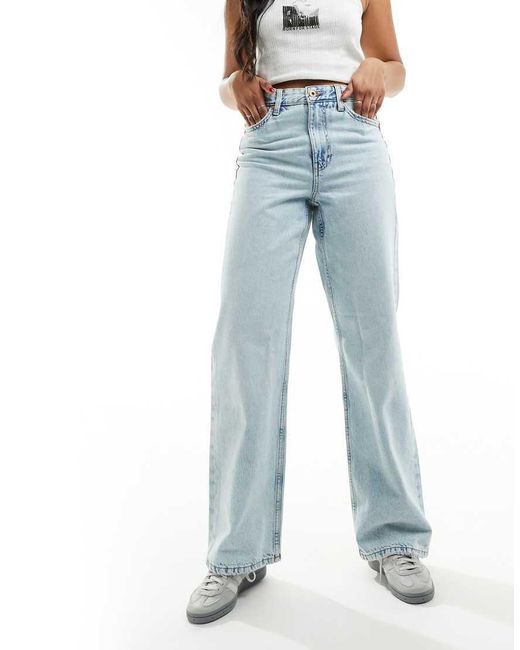 River Island Blue Relaxed Straight Leg Jean