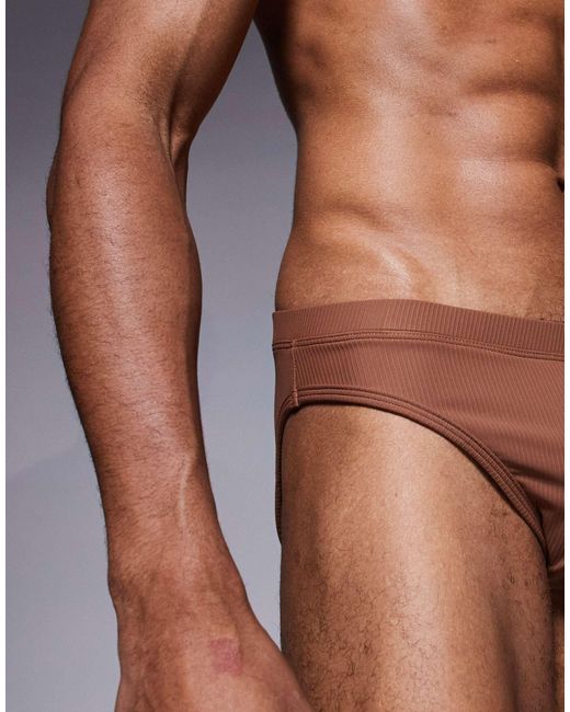 ASOS Gray Textured Swimsuit for men