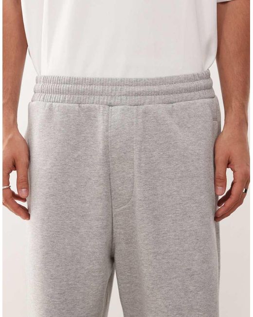 Weekday Gray Heavyweight Jersey Oversized Wide Leg joggers for men