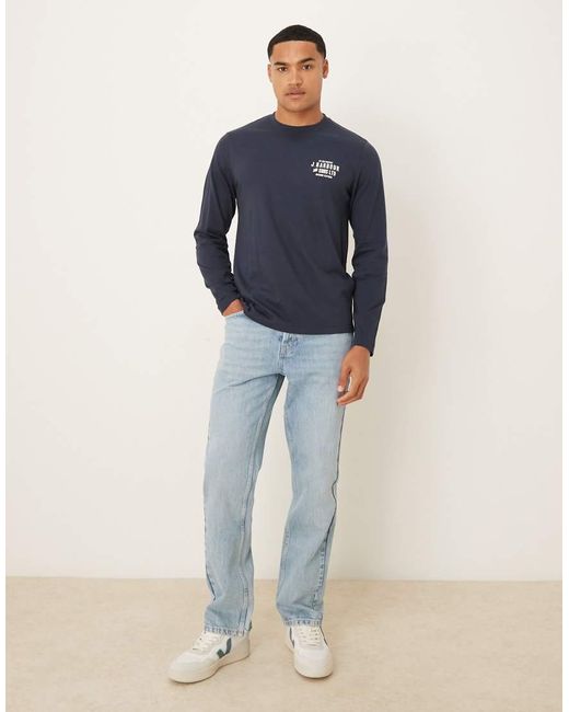 Barbour Blue Pointer Ls Graphic T-Shirt for men