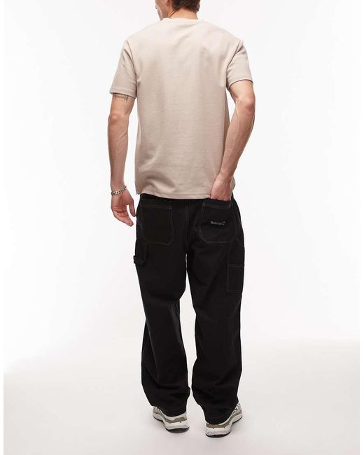 Timberland Black Heavy Canvas Pocket Loose Fit Carpenter Trousers for men