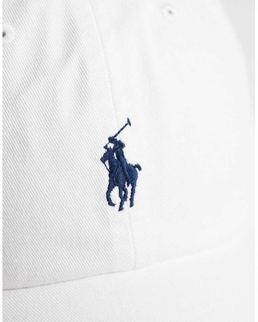 Polo Ralph Lauren White Icon Logo Baseball Cap for men
