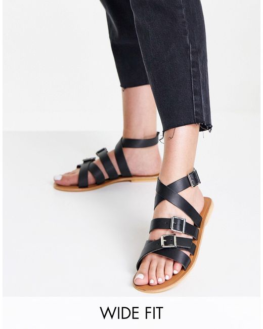 ladies wide fit gladiator sandals