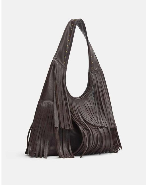 Pull&Bear Brown Fringed Shopper Bag