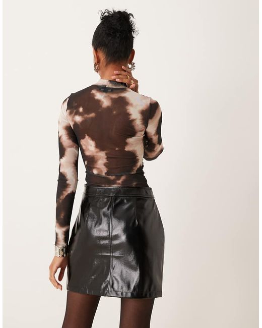 New Look Body Van Mesh Met Aangerimpelde Zijkant in het Black