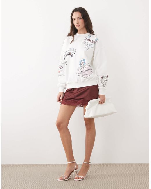 Pull Six Stories en coloris White