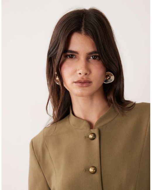 ASOS Natural Tailored Basic Drummer Style Jacket