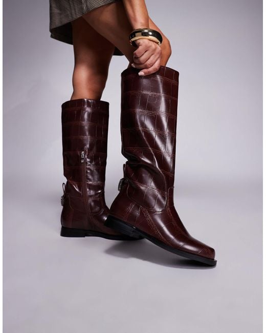 SIMMI Red Simmi London Bernie Riding Knee Boots