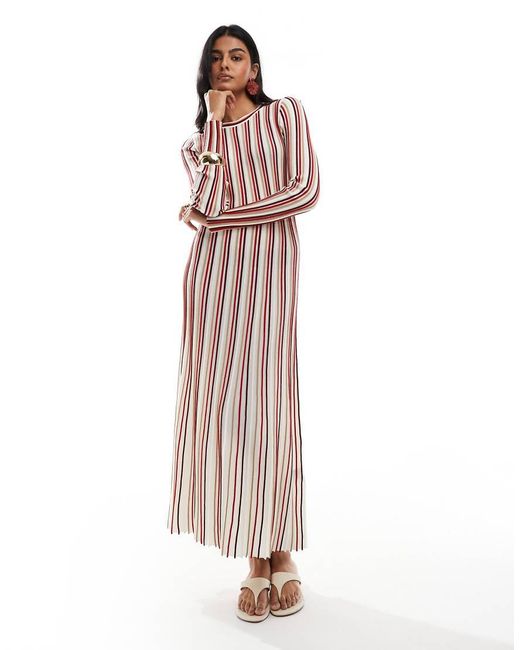 & Other Stories Multicolor Knitted Pleated Midaxi Dress