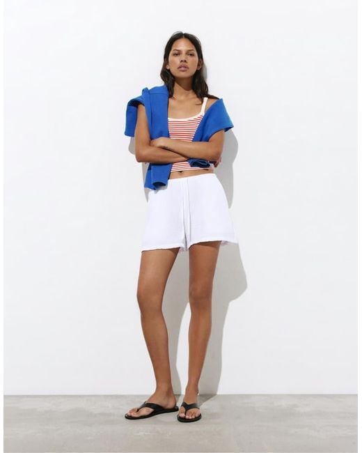 Pull&Bear Red Striped Strappy Top