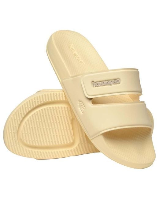 Havaianas Natural Double Strap Sliders