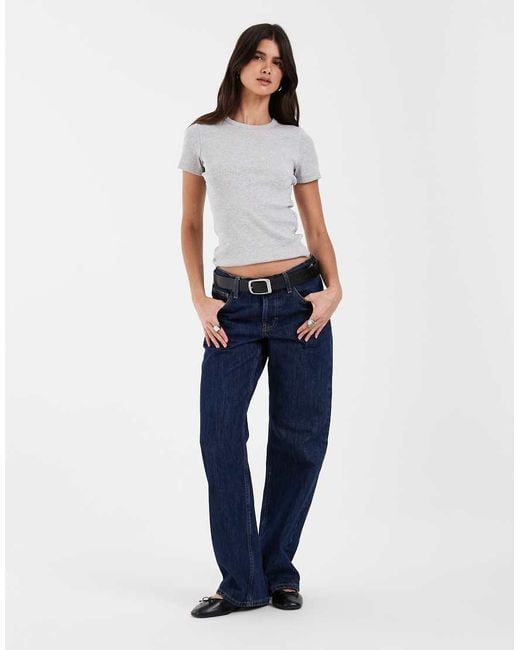 JJXX White Ribbed T-shirt
