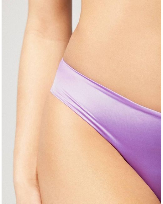 Tezenis Purple Shiny Glam Brazillian Bikini Bottoms