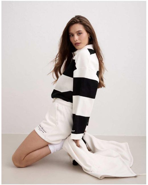 Aim'n White Off Script Sweat Shorts