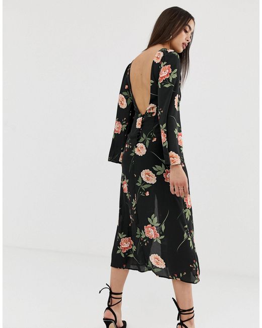 fashion union low back midi dress