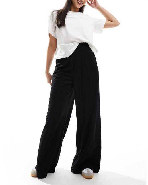 Vero Moda Black – hose aus jersey-krepp