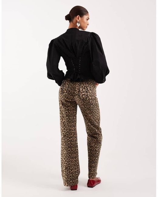 Vero Moda Natural Tessa High Waisted Wide Leg Jeans