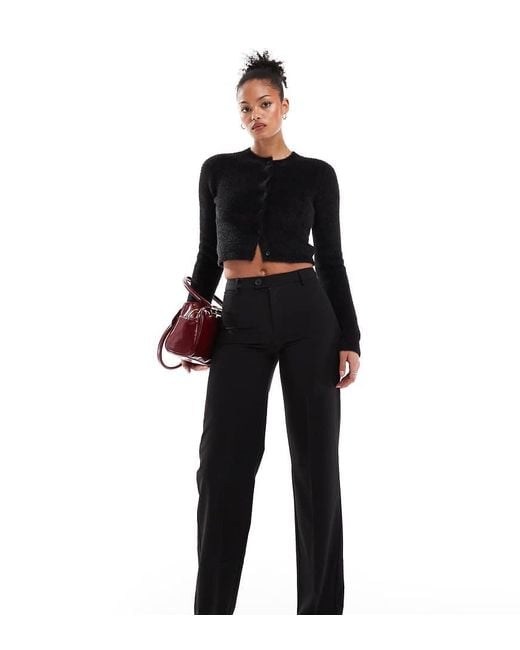 Stradivarius Black Tall Tailored Trouser
