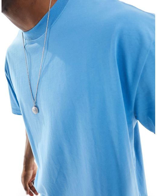 Weekday Blue Oversized T-shirt for men