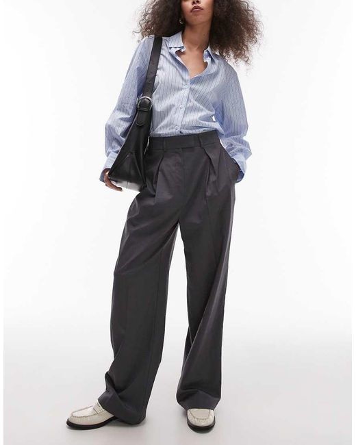 Pantalones De Sastre De Pernera Ancha De (Parte De Un Conjunto) TOPSHOP de color Blue