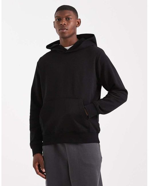 Jack & Jones Black Hoodie With Moutain Back Graphic for men