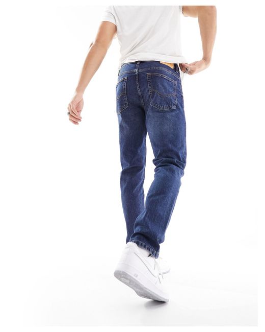 Pull&Bear Blue Straight Fit Jeans for men