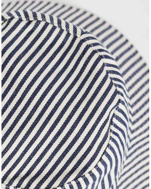 Accessorize White Stripe Bucket Hat