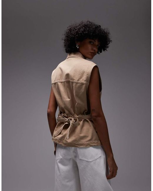 ARKET Oversized Workwear-Hemd Van Zuiver Katoen Met Riem in het Brown