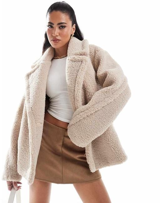 Forever New Natural Borg Jacket