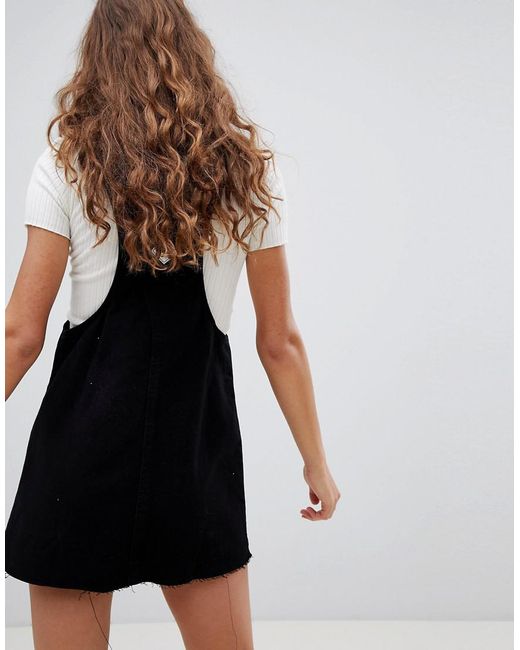 Pull\u0026Bear Denim Classic Dungaree Dress 