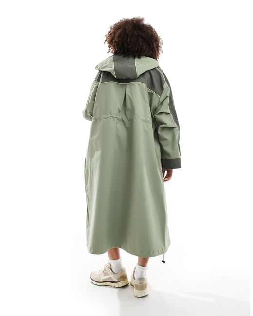 ASOS Green Premium Waterproof Longline Rain Jacket