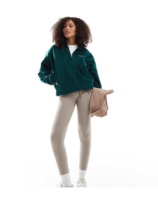 Columbia Green Brushy Bay Half Zip Fleece