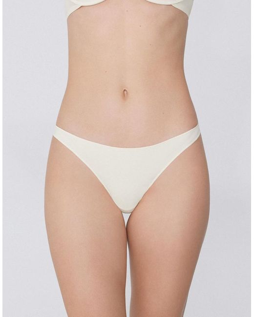 Tezenis White Microfibre G-String