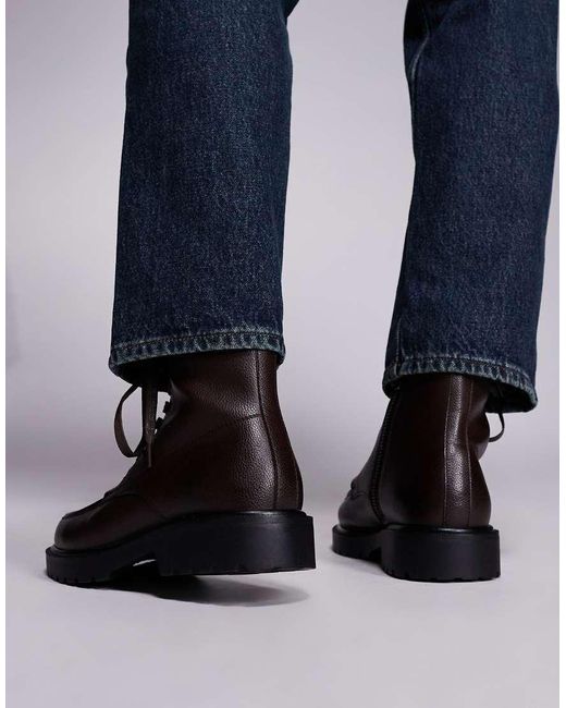 ASOS Blue Cleated Lace Up Boot for men