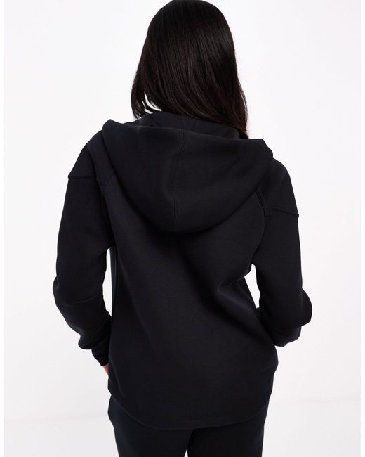 Sudadera negra con capucha y cremallera tech fleece Nike de color Black