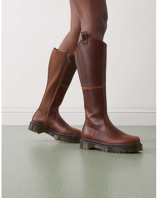 Dr. Martens Brown Amaayah Hi Riding Boots