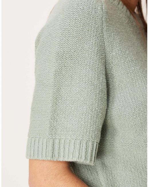 Top en maille à col v Abercrombie & Fitch en coloris Green