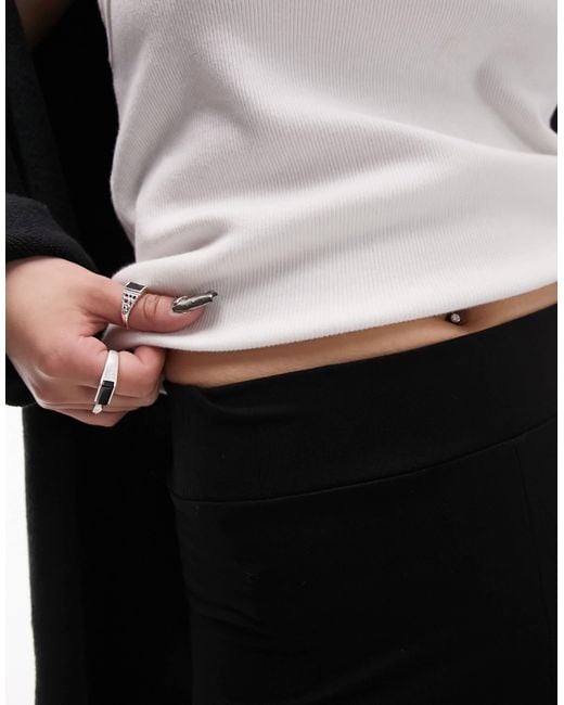 Topshop Unique Black High Waisted legging