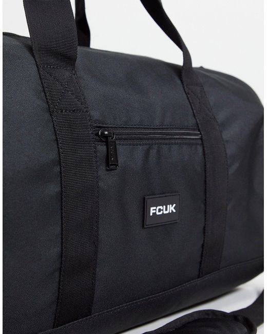 French connection faux leather barrel holdall sale