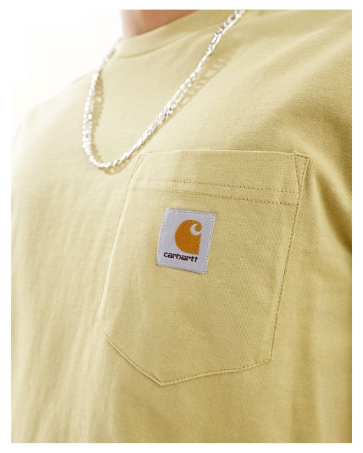 Carhartt Yellow Pocket T-shirt for men