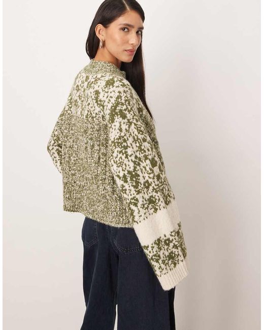 ARRANGE Natural Chunky Mixed Knit Jumper